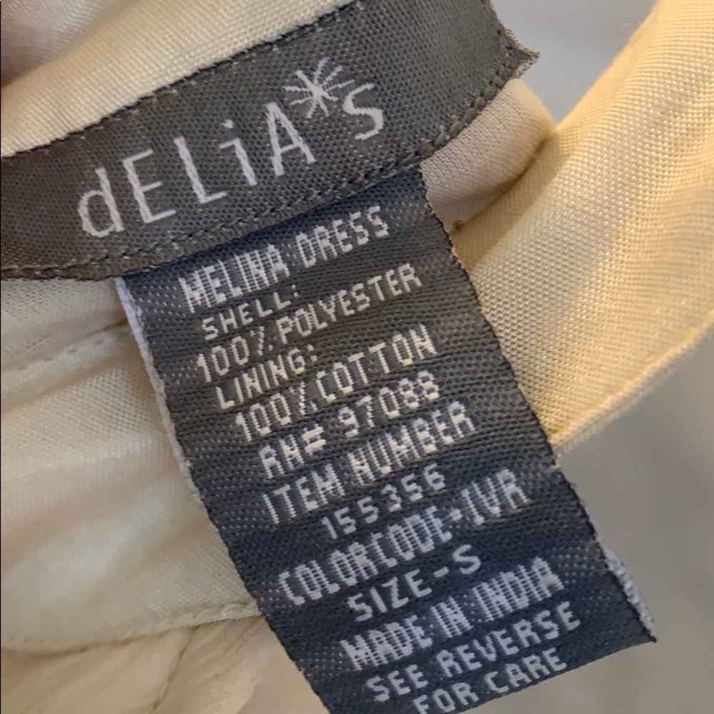 Delias cream sleeveless tank dress straight S - Picture 10 of 11